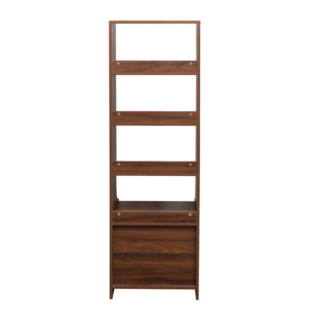Night Stand with Bookshelf, Night Stand with 2 Storage Drawers for Bedroom - Grand Goldman Shop