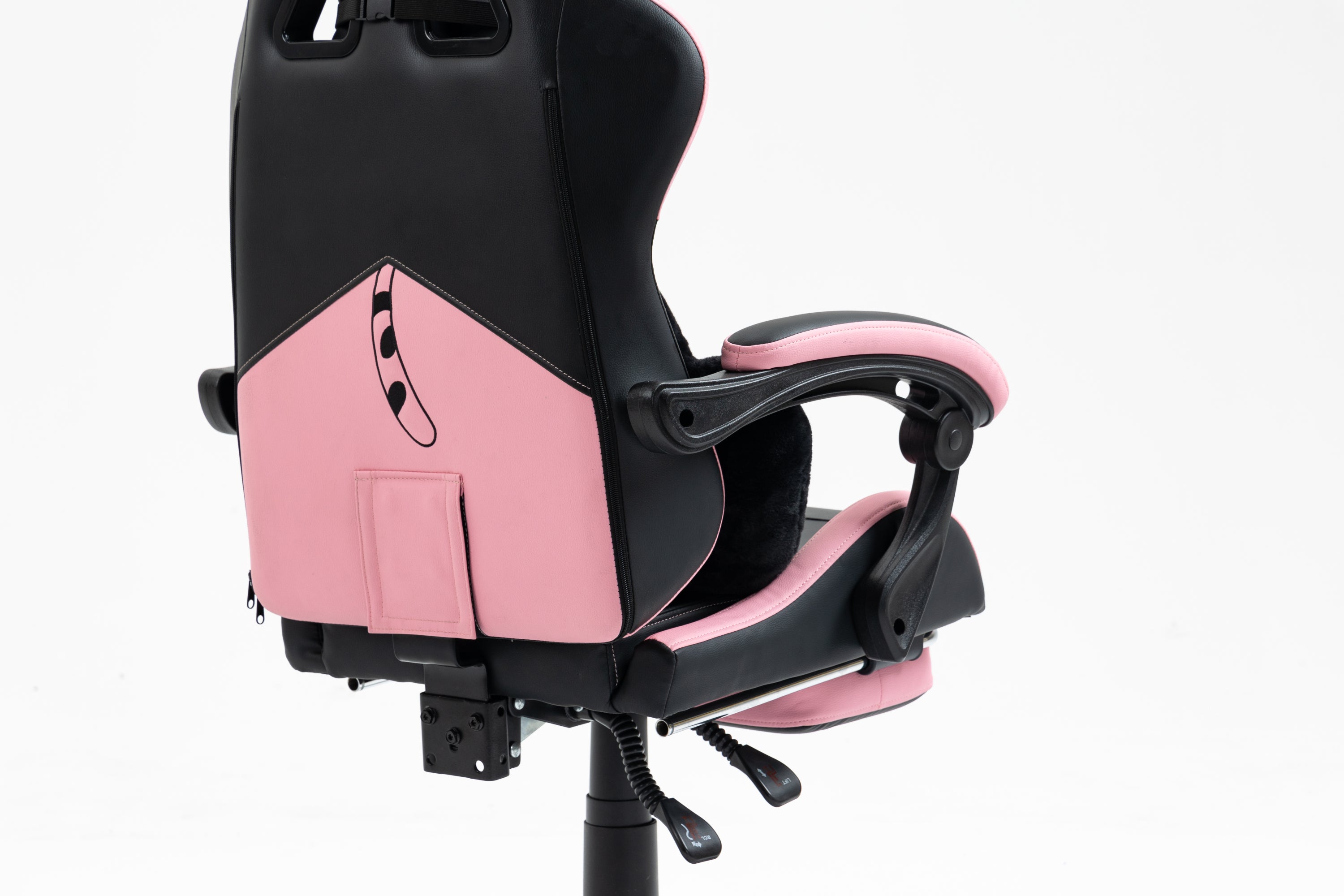 Cute Cat Gaming Chair with Paw Lumbar Cushion, PC Video Gamer Chair for Girl Teen Woman (Black) | Premium Home Decor - Grand 
