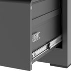 Premium 2 Drawer Metal Lateral File Cabinet with Lock, Black Steel Wide Horizontal Filing Cabinets for Home Office | Premium 