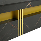 Modern Black Square Storage Coffee Table With 4 Drawers - Grand Goldman Shop