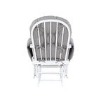 Mason Glider and Ottoman White Wood and Oyster Fabric - Grand Goldman Shop