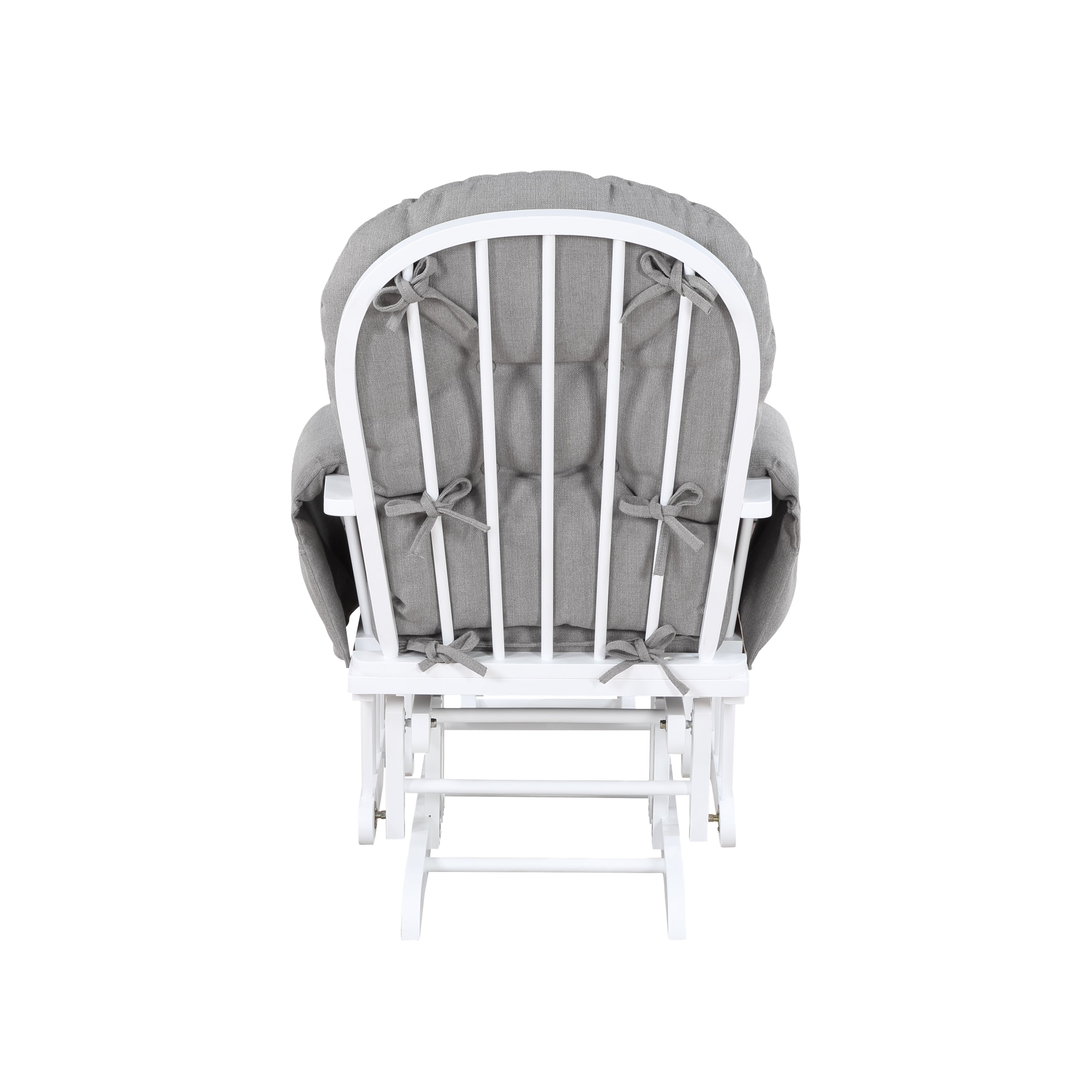 Mason Glider and Ottoman White Wood and Oyster Fabric - Grand Goldman Shop