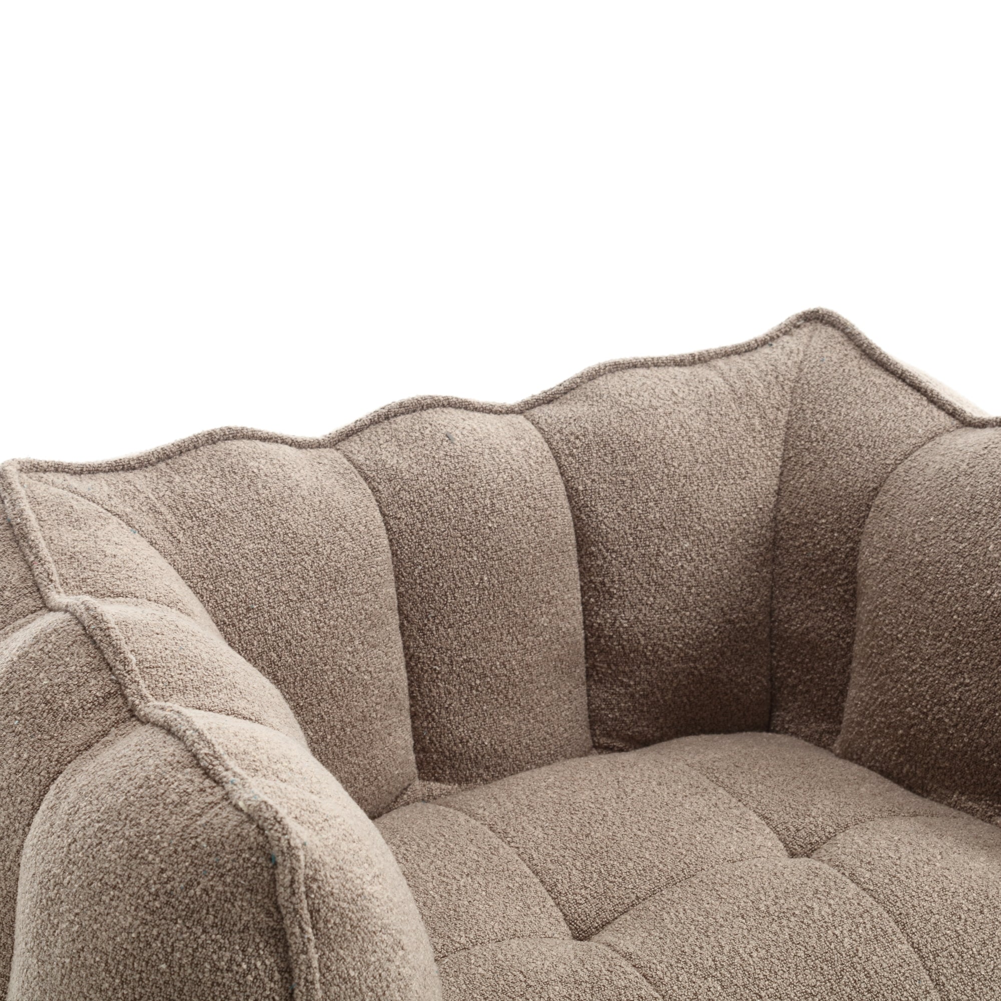 Soft Chenille Bean Bag Chair with High Resilient Foam for Living Room and Bedroom, Comfortable Square Lazy Sofa with Footstool for Adults - Grand Goldman Shop
