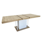 Rectangle extendable dining table for 6-10 people aged effect wood 160-200 cm - Grand Goldman Shop