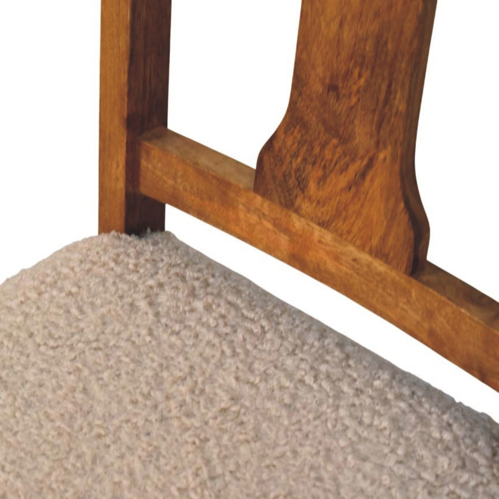 Solid Wood Writing Chair with Turned Legs | Premium Home Decor - Grand Goldman