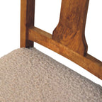 Solid Wood Writing Chair with Turned Legs | Premium Home Decor - Grand Goldman