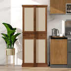 4 Door Cabinet with 1 Drawer, with 4 Adjustable Inner Shelves, Storage Cabinet - Grand Goldman Shop