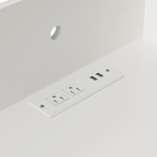 Nightstand with Charging Station and LED Lights,Night Stand with Sliding Top for Bedroom,Bedside Table with Drawers,Modern End Side Table,White.28.8''W x 17''D x 30.5''H. - Grand Goldman Shop