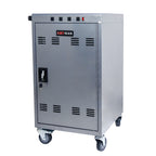 Mobile Charging Cart for Tablets Laptops 35-Device Capacity Matt Silver Metal - Grand Goldman