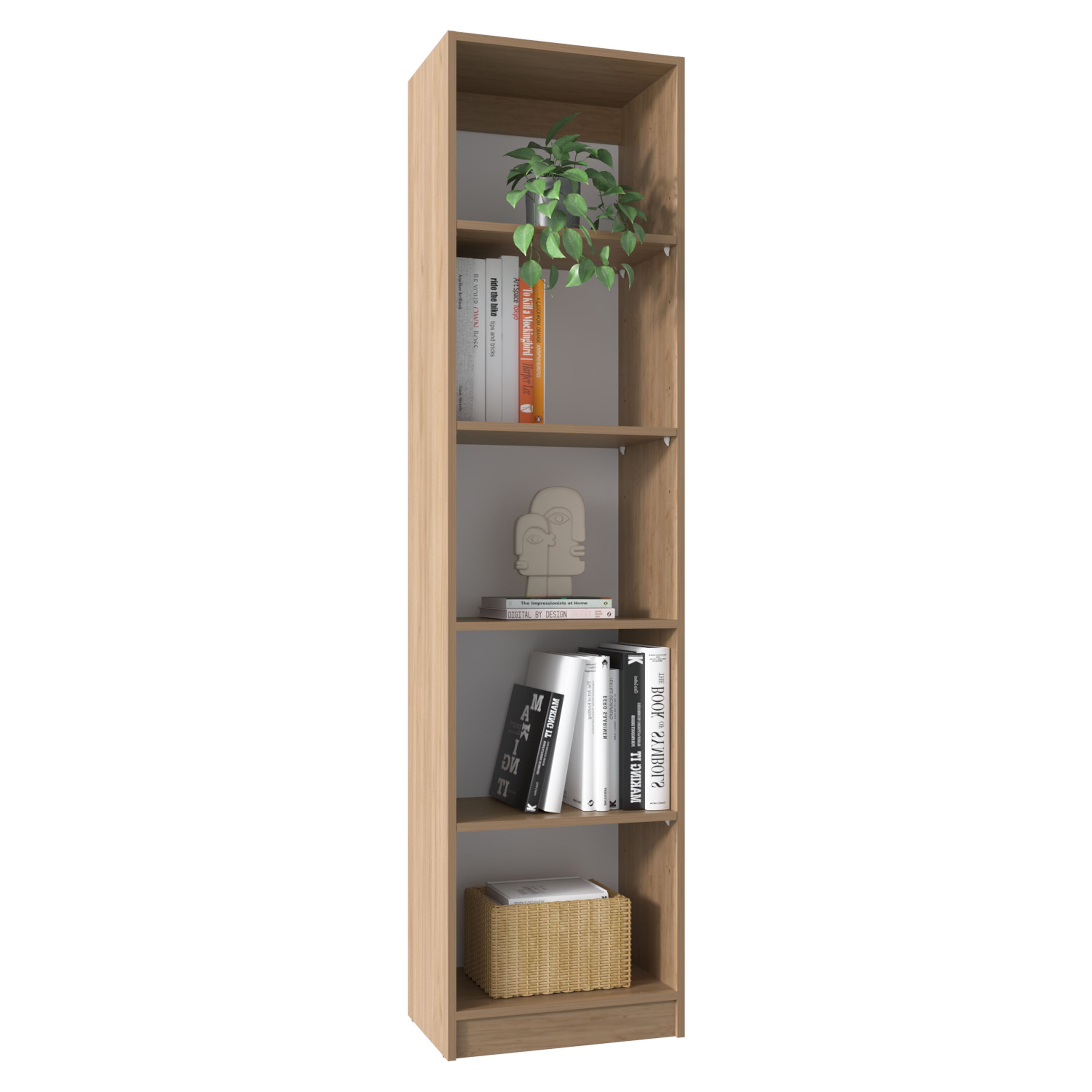 Bookcase Compact Bookshelf with Multiple Shelves - Grand Goldman