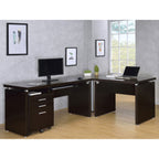 Cappuccino 3-Drawer File Cabinet with Modern Silver Hardware, Brown Wood Finish, Compact Office Storage for Home and Studio |