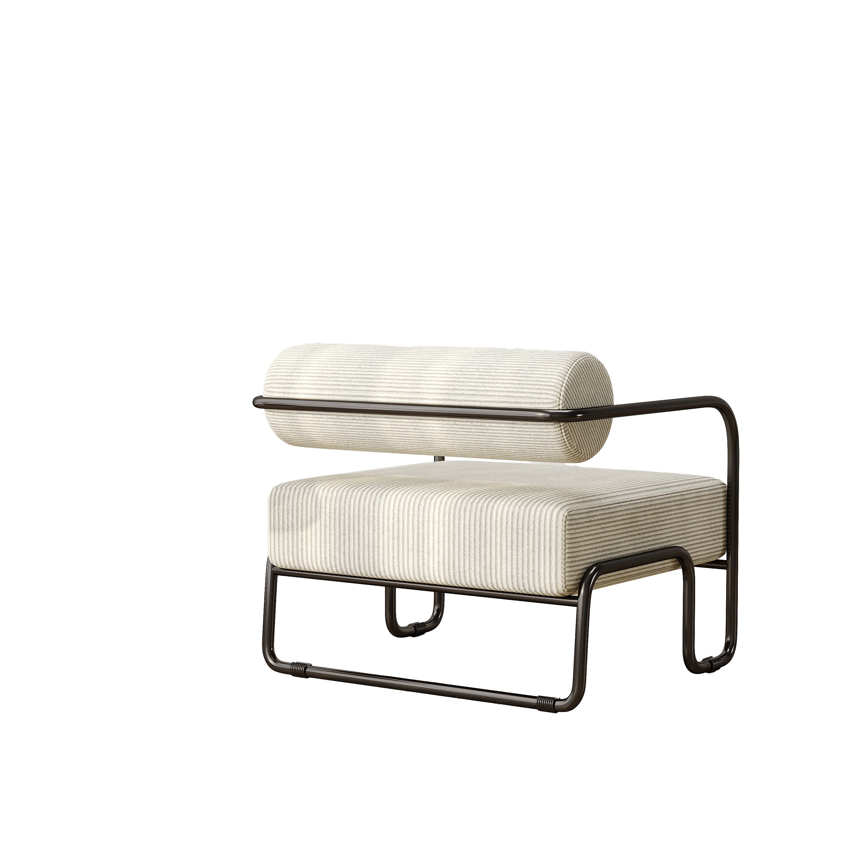 Living room iron sofa chair, lazy individual chair, balcony leisure chair (Color: Beige) - Grand Goldman Shop