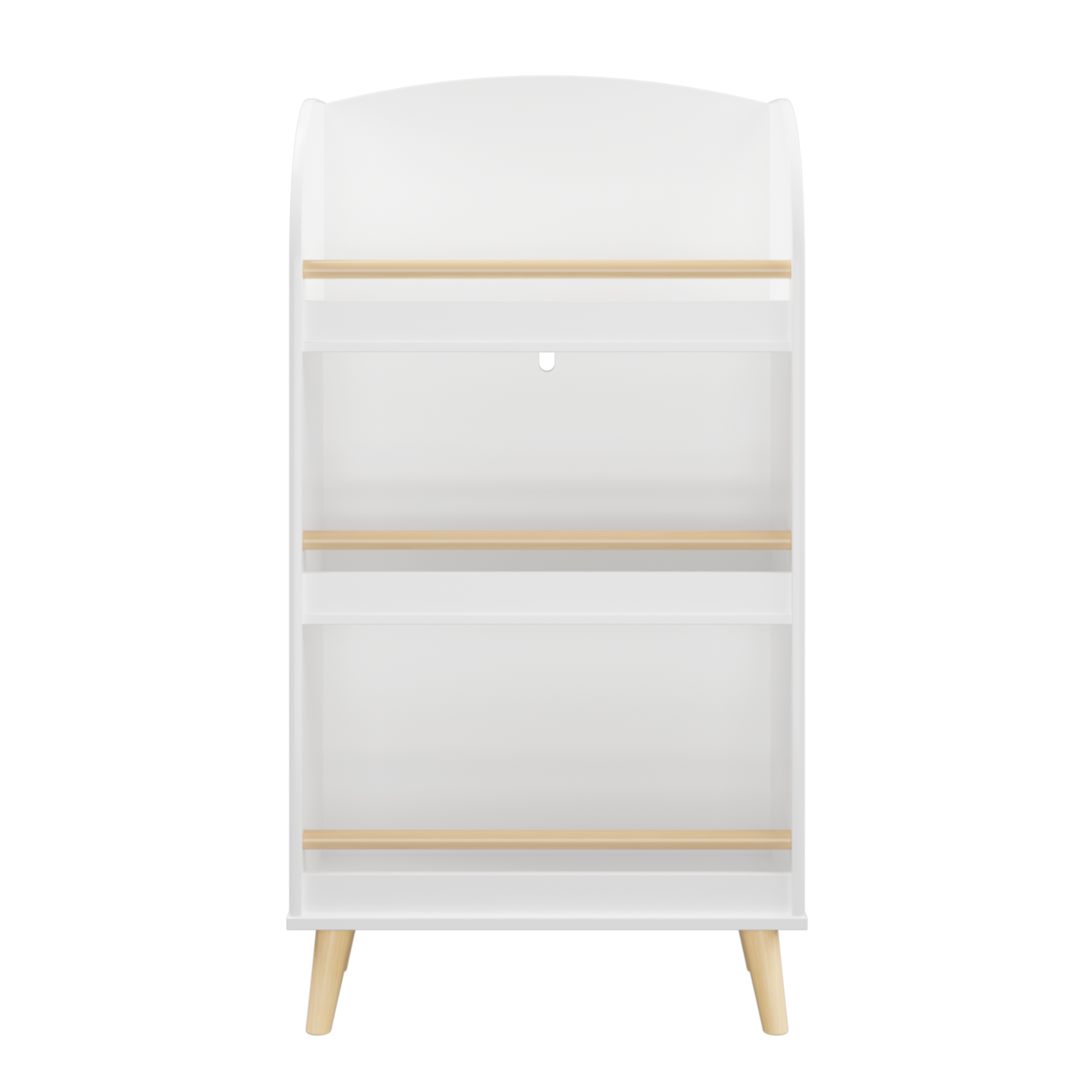 Kids Bookshelf 3-Tier White Book Organizer with Toy Storage, MDF and Pine Wood Legs | Premium Home Decor - Grand Goldman