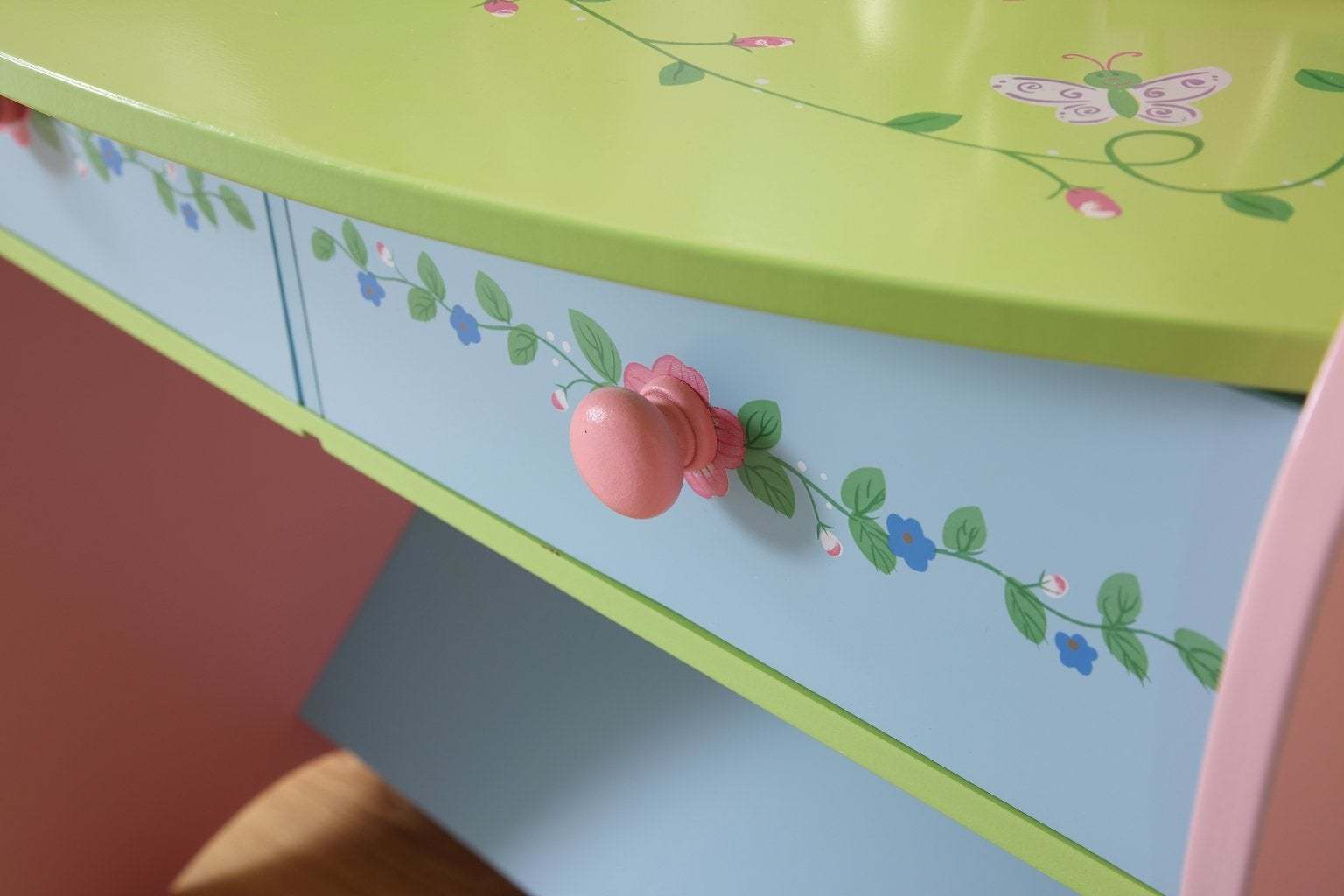 Kids Funnel Olivia the Fairy Girls Dressing Table with Chair | Premium Home Decor - Grand Goldman