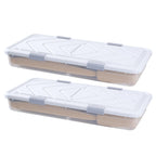 Under Bed Storage with Wheels 39.8x20.1x5.9 Inch Rolling Storage Bags 2 Pack - Grand Goldman Shop