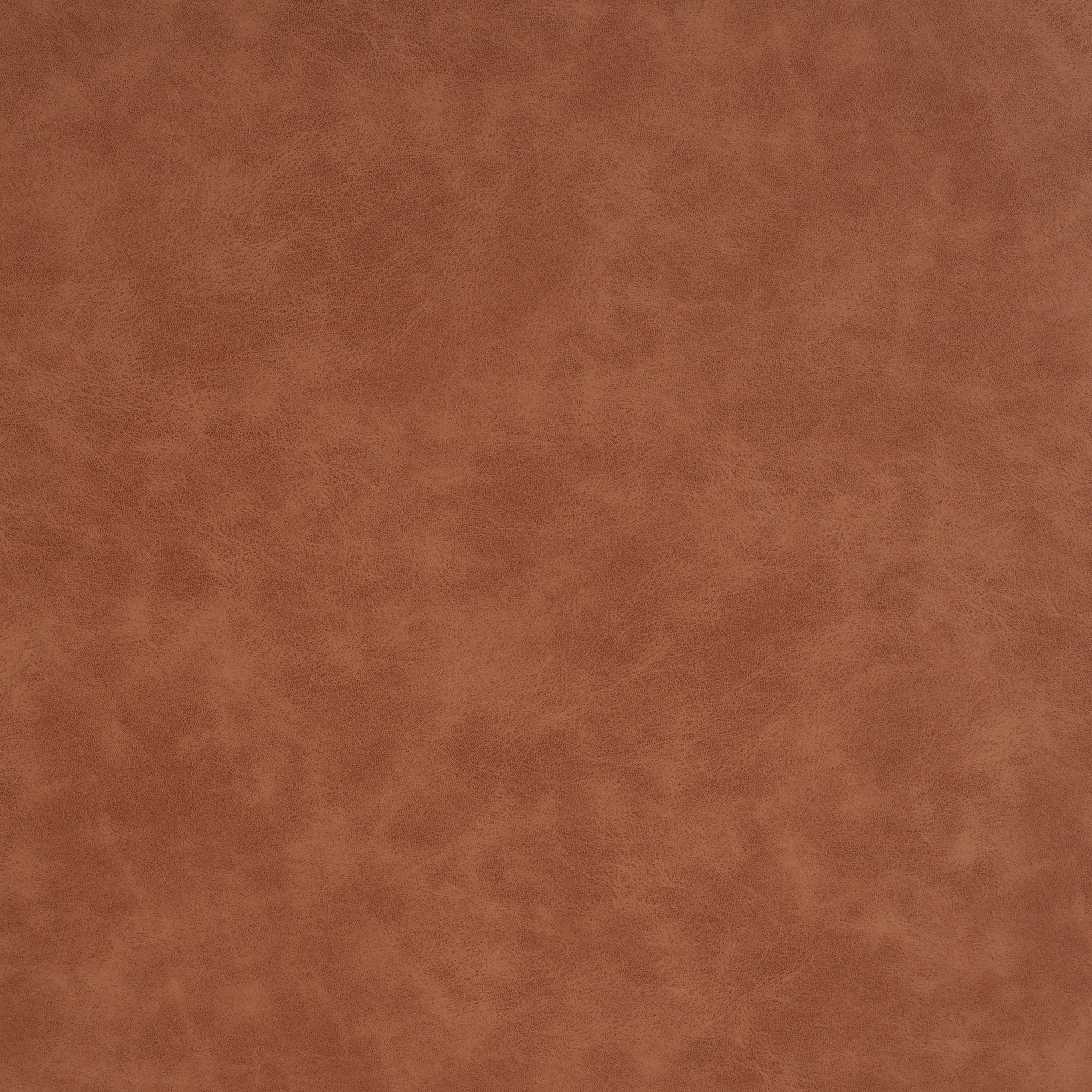 Upholstered Round Ottoman,PU Leather, Cognac Brown - Grand Goldman Shop