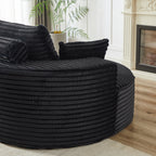 55'L Corduroy Sponge single sofa,No Assembly Required,Fluffy Modern Sleeper Chair for Living room, Bedroom, Lounge and Projection Room(Not a swivel chair.) - Grand Goldman Shop