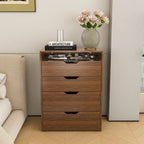 3-in-1 Vanity Desk with Lighted Mirror & Stool, Flip Top Makeup Dressing Table in Walnut Finish, Compact Storage for Bedroom, Bathroom, Dressing Room, 23.62'L - Grand Goldman Shop