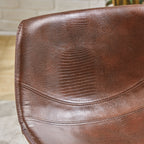 Set of 2 30' Dax Faux Leather Barstool Brown - Grand Goldman Shop