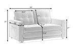 3 Fold Sofa,Convertible Futon Couch sleeper sofabed,Space saving loveseat,Pull Out Couch Bed for Living Room,Dark Gray & Light Gray & Beige,Velvet linen fabric - Grand Goldman Shop
