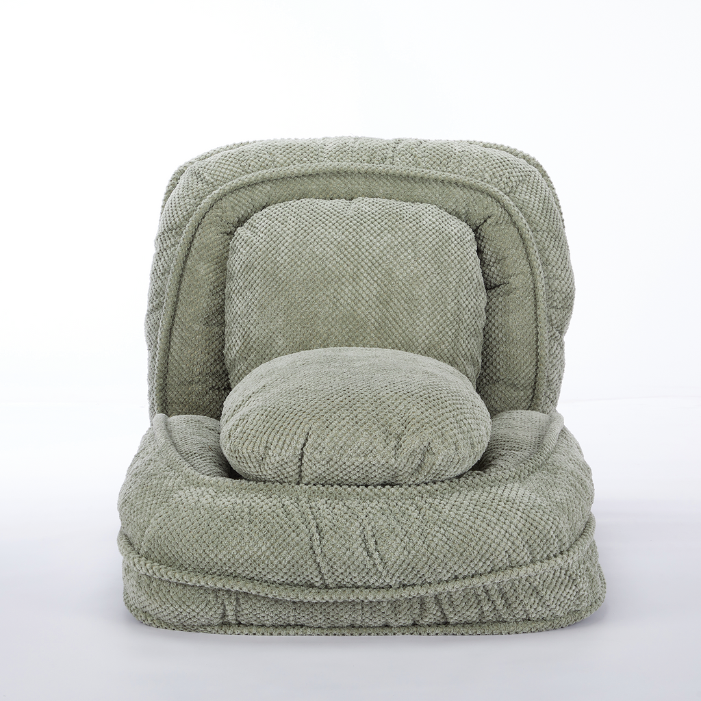 [VIDEO provided] Human Dog Bed ,Lazy Sofa Couch ,5 Adjustable Position,sit,sleep,fold,suit to put in bedroom, living room ,Space Saving Design,Green - Grand Goldman Shop