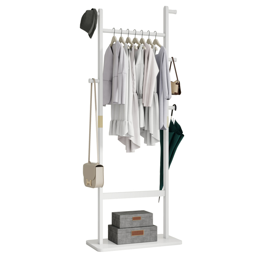 Coat Racks solid wood hanger 23.6* 11*71 in Solid environmental protection easy to assemble beautiful can be placed in the bedroom/entrance/living room (white) - Grand Goldman Shop