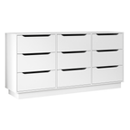 9 Drawer Dresser for Bedroom with Deep Drawers, Large Floor Wood Dressers & Chest of Drawers , Modern White Long Dressers for Closet Living Room - Grand Goldman Shop