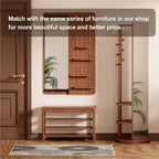 Adjustable shoe-changing bench, storage bench, hidden storage. With a load-bearing capacity of up to 550 pounds, suitable for bedrooms and corridors. 100% solid wood. - Grand Goldman Shop