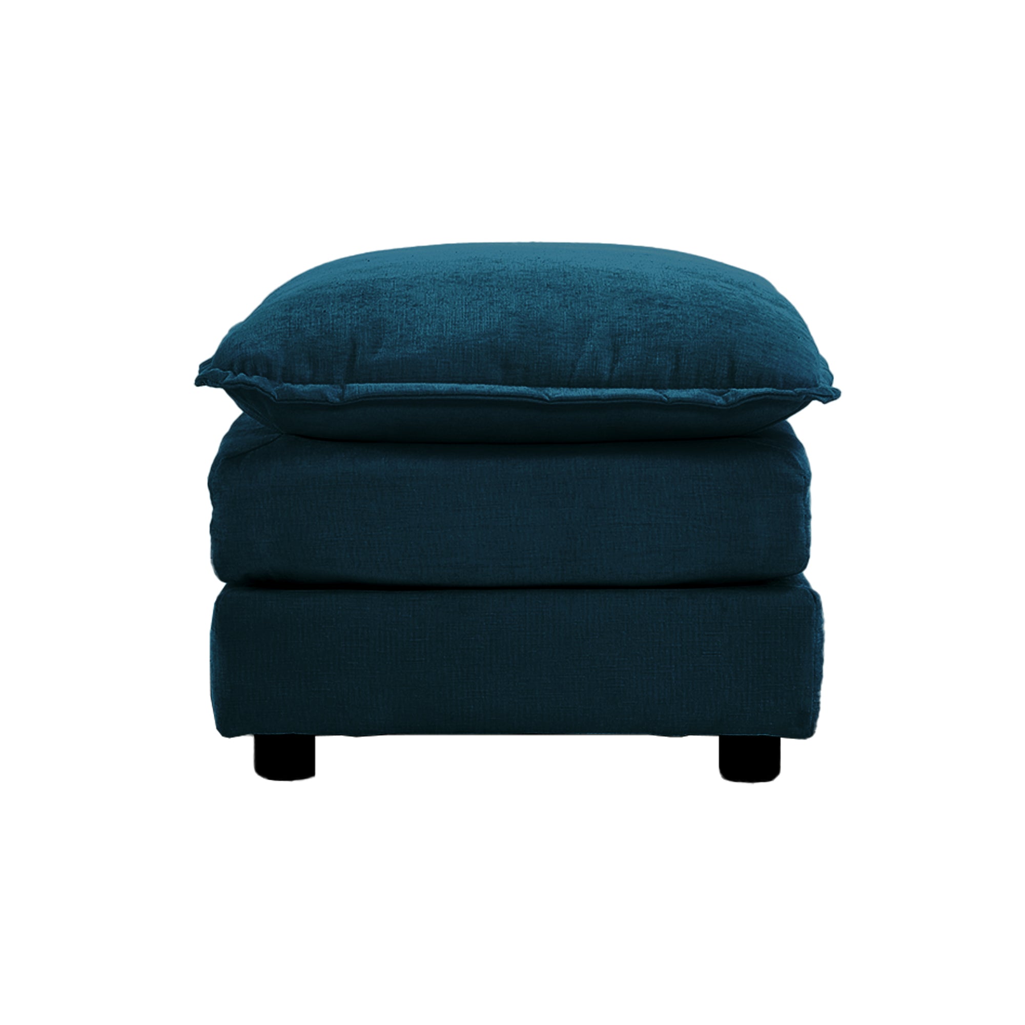 Chenille Fabric Ottomans Footrest to Combine with 2 Seater Sofa, 3 Seater Sofa and 4 Seater Sofa, Blue Chenille - Grand Goldman Shop