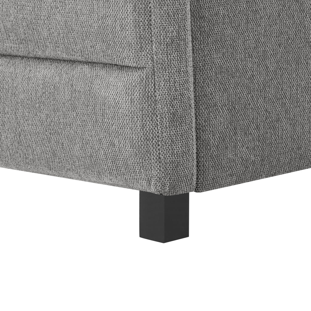 Upholstered Tufted Queen Size Daybed with Two Drawers Trundle, Linen Fabric, Grey, 88'x64.5'x34' - Grand Goldman Shop