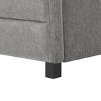 Upholstered Tufted Queen Size Daybed with Two Drawers Trundle, Linen Fabric, Grey, 88'x64.5'x34' - Grand Goldman Shop