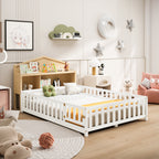 Headboard Storage Cabinet for Full-size Montessori Floor Bed Natural,Freely collocation - Grand Goldman Shop