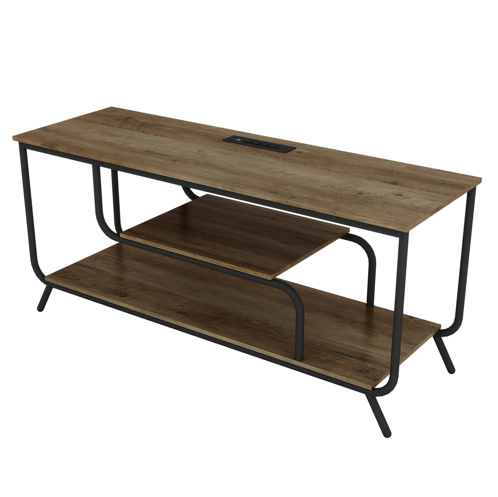There are installation videos and scene videos. TV socket and LED light - TV stand TV up to 55 ', small unit modern TV console suitable for living room and bedroom, light grey - Grand Goldman Shop