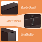 Kids Wooden Toy Box Storage with Safety Hinged Lid for Ages 2+ (Coffee) | Premium Home Decor - Grand Goldman