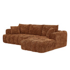Chenille L-Shape Luxury Sectional Oversized Sofa,Mnimalist Design,Comfy Sleeper Couch for Living Room,Apartment&Reception Spaces,No Assembly Required - Grand Goldman Shop