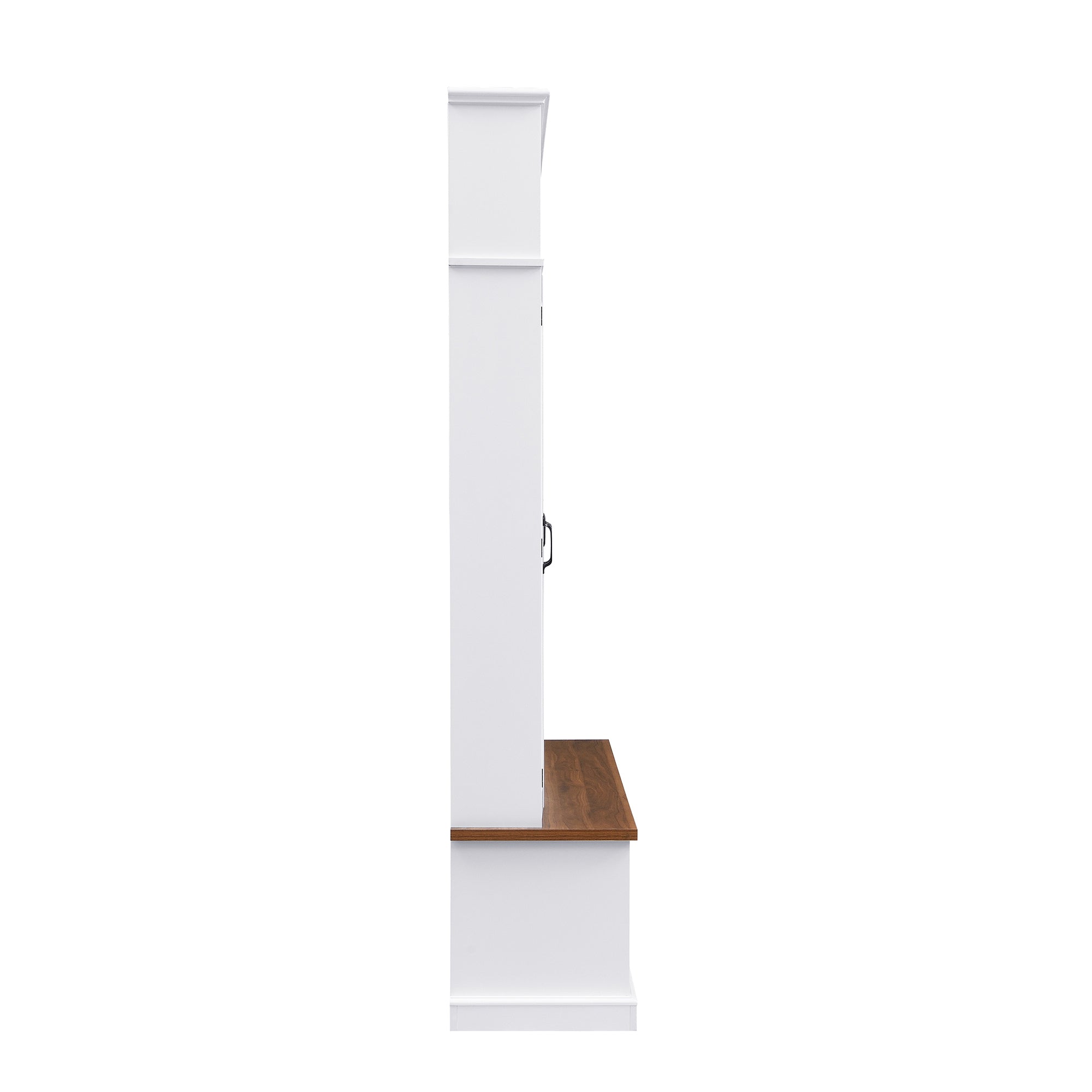 62.2''W Entryway Hall Tree with Bench, 3 Top Cubbies & Bottom Storage Space, Farmhouse Coat Rack with Hooks & Cabinets for Entryway, Hallway, Mudroom, Living Room - Grand Goldman Shop