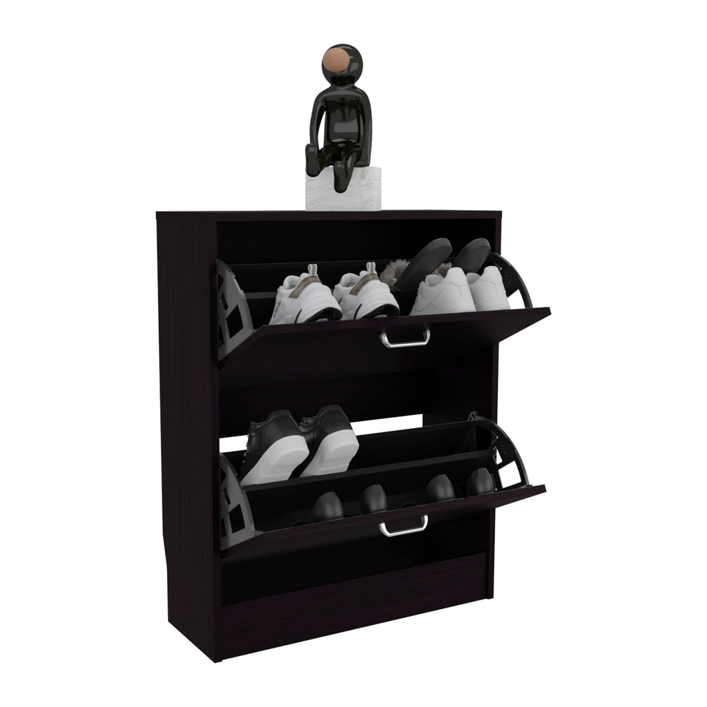 Inola Two-Door Shoe Rack Cabinet With Adjustable Shelves, Modern Storage Organizer - Grand Goldman Shop