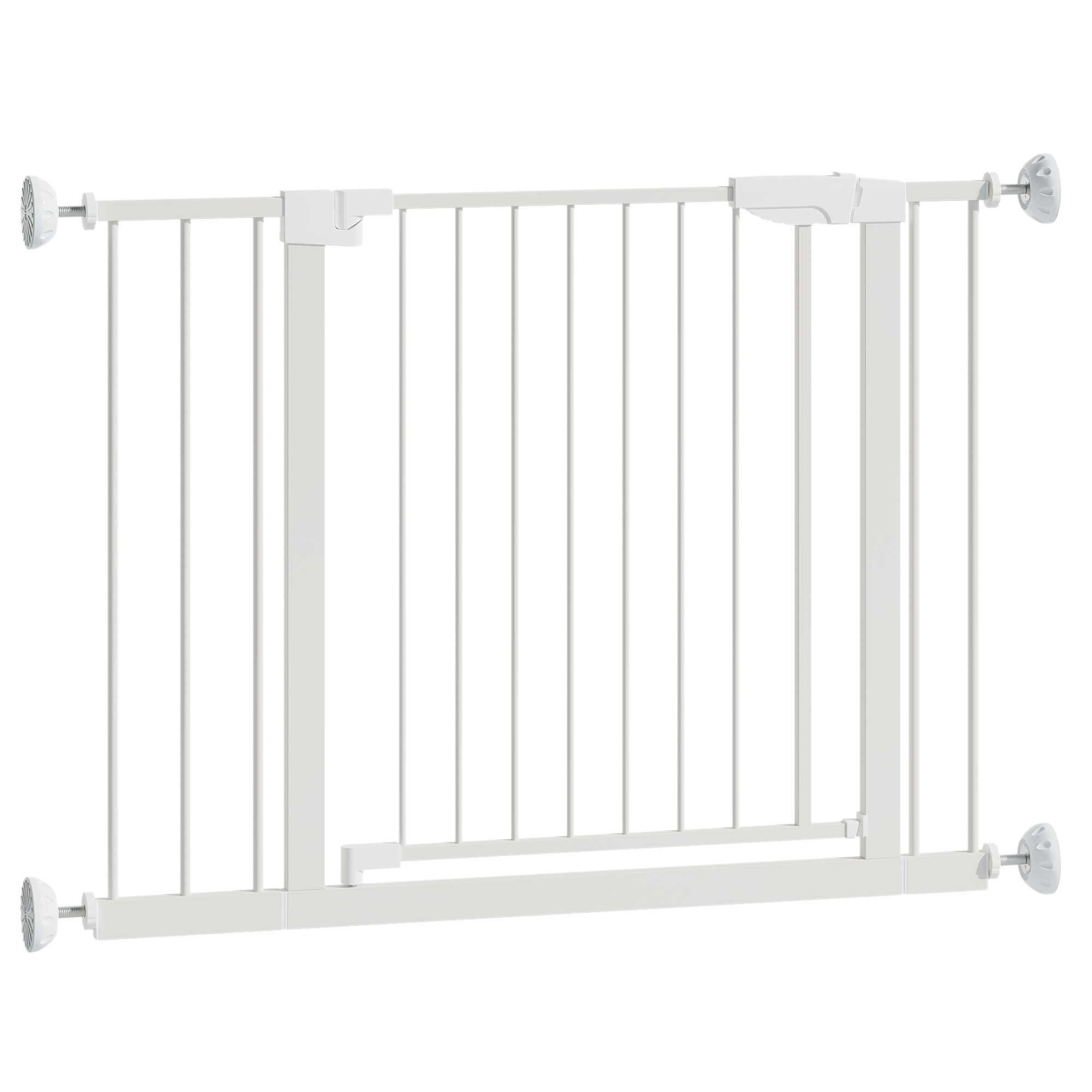 29.5-45.3' Wide Baby Gate with wall protector for Stairs, Dog Gate Indoor for Doorways, No Drilling Pressure Mounted Pet Gate