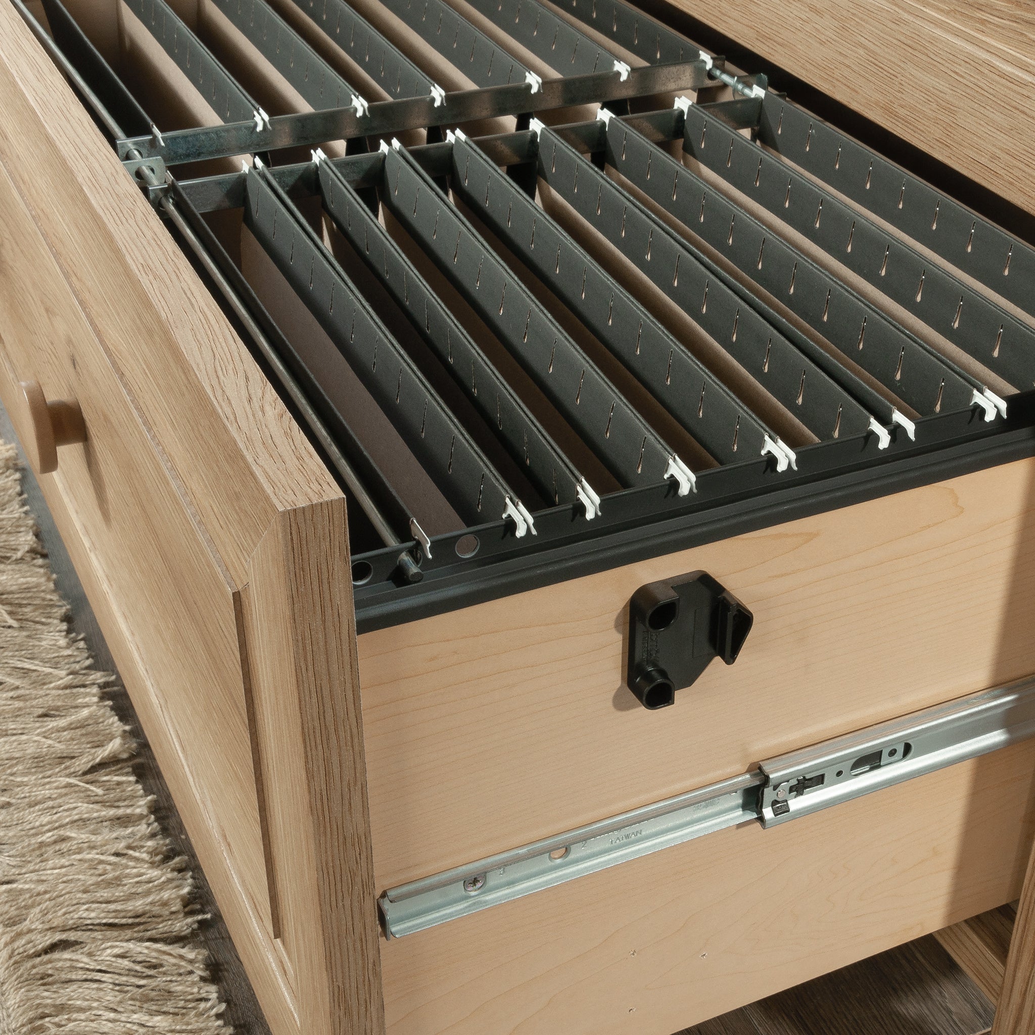 Lateral File with Farmhouse Style, Brown finish | Premium Home Decor - Grand Goldman