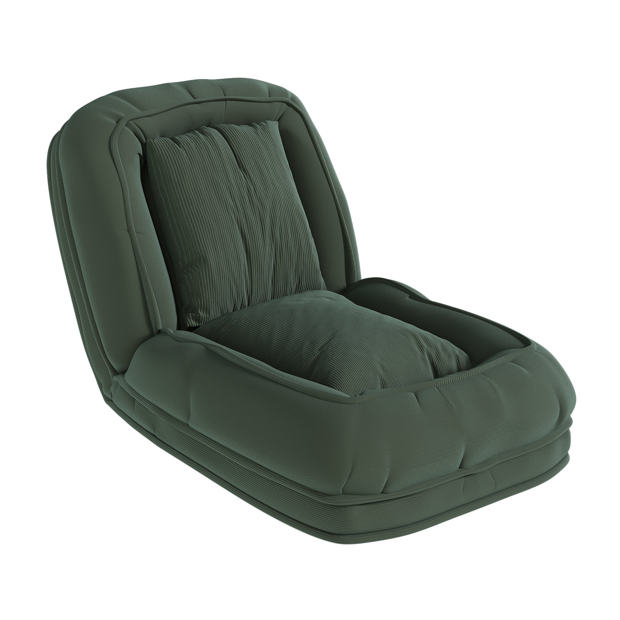 Green Upholstered Human Dog Bed with 5 Adjustable Positions, Foldable Lazy Sofa Bed for Adults and Pets, Includes 2 Soft Pillows for Bedroom, Living Room, Reading Corner - Grand Goldman Shop