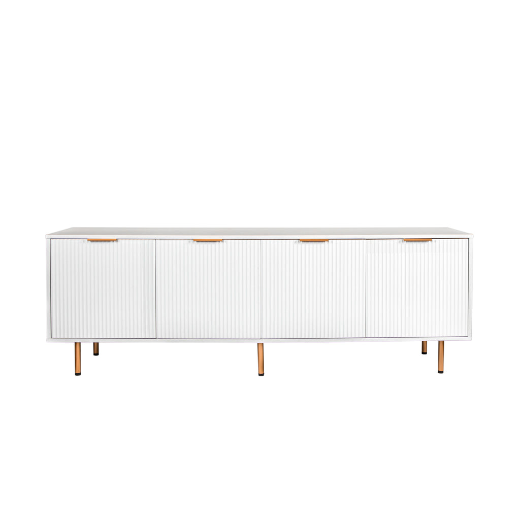 Modern warm white TV cabinet for 80 inch TV Stands, for Living Room Bedroom - Grand Goldman Shop