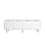 Modern warm white TV cabinet for 80 inch TV Stands, for Living Room Bedroom - Grand Goldman Shop