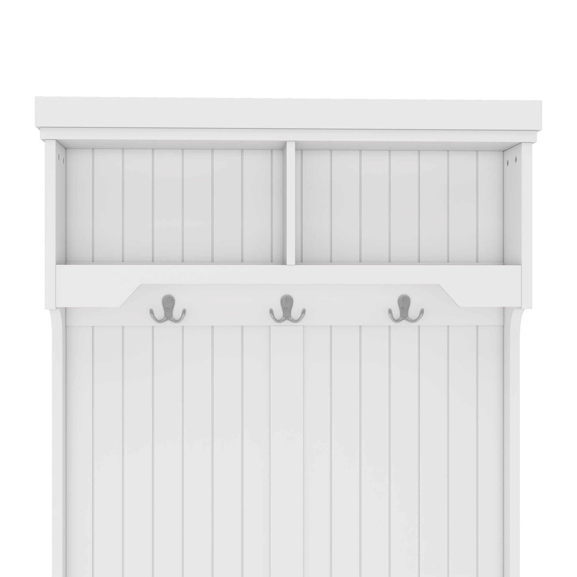 Hall Tree with Storage Shoe Bench for Entryway and Hallway, 4-in-1 Design Coat Racks with Hooks for Living Room, White - Grand Goldman Shop