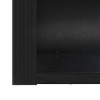 78.74' Tall Arched Bookcase, Mid Century Modern 4-Tier Arched Storage Bookcase with Open Display Storage Shelf for Dining Room, Living Room,Bedroom (Black) - Grand Goldman Shop