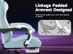 Gaming chair, Computer Chair Ergonomic Chair with Footrest Office Chair Ergonomic Computer Chair with Lumbar Backrest Bluewhi