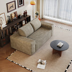 63' 2Setaser Sofa,Corduroy Fabric,Deep Seat Couches,Comfy Loveseat Sofa,No Assembly,1pcs for Living room, Bedroom,Conference room ,Apartment,Camel - Grand Goldman Shop