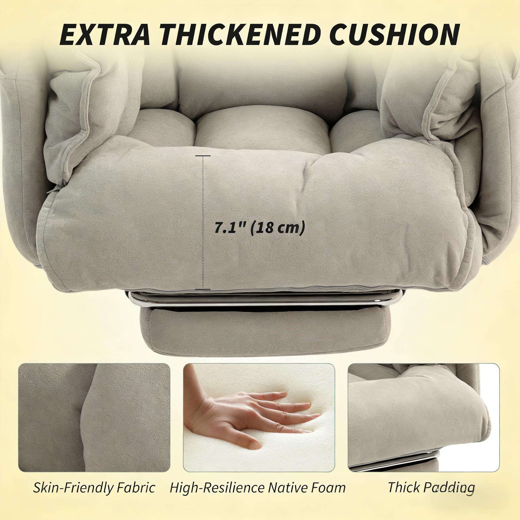 Reclining Desk Chair with Rolling Wheels,High Back Office Chair | Premium Home Decor - Grand Goldman
