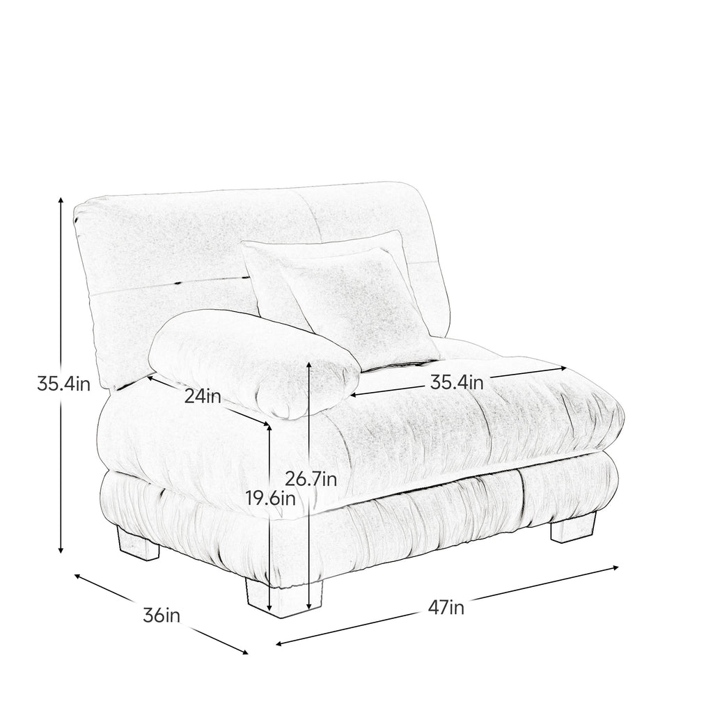 27 Sofa LSF W/2 pillows -Light Coffee - Grand Goldman Shop