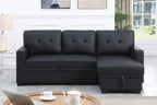 Upholstered Pull out Sectional Sofa with Chaise - Grand Goldman Shop