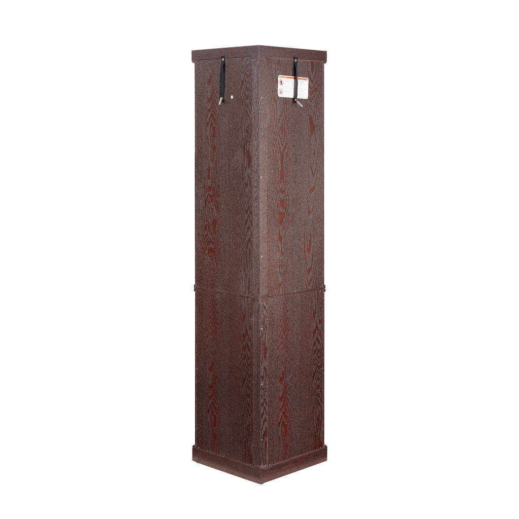 Corner Lighted Curio Cabinet Corner Glass Cabinet Lighted Curio Cabinet Corner Display Case for Living Room, Curio Cabinet, Antique collection, Wine,Bar Glass Storage Light Included,Dark Cherry - Grand Goldman Shop